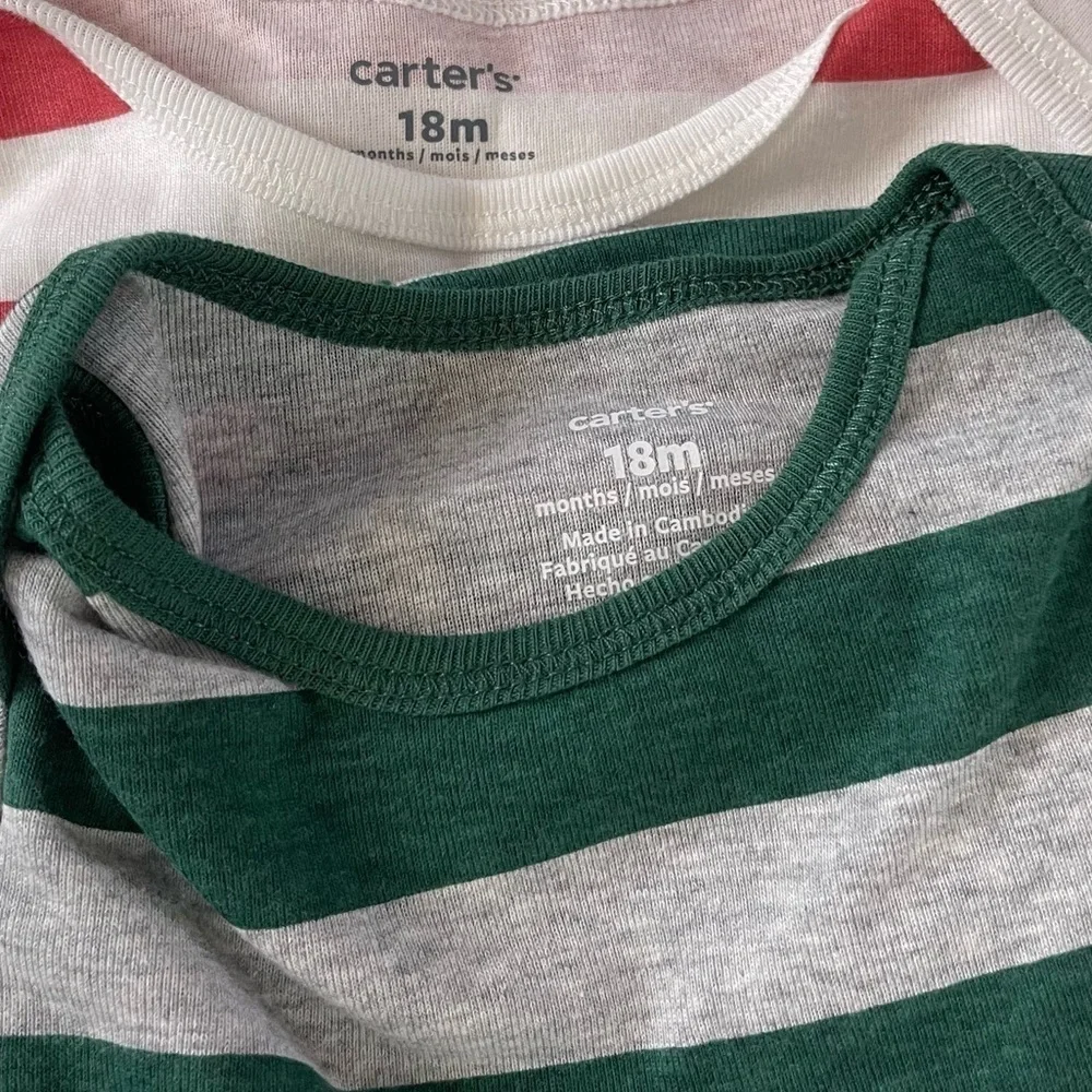 Two Carter’s Long-Sleeved Onesies 18m